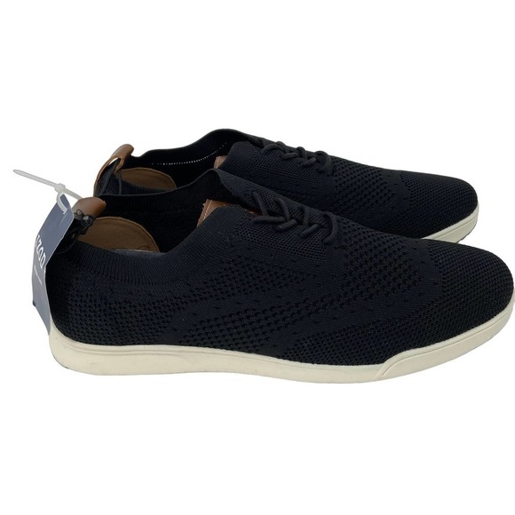 IZOD Men's Flyaway Knit Sneaker Memory Foam Lace Up Comfort Shoes Black Size 9.5 - Picture 1 of 10